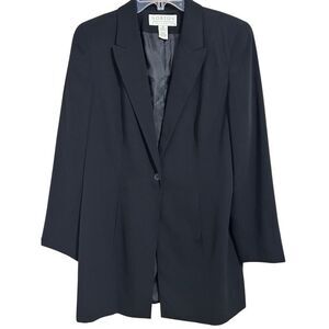 Norton McNaughton Classic Timeless Black One Button Blazer Jacket Women’s Size 1